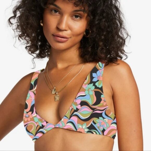 Billabong Dont Trip Ava Reversible Triangle Bikini Top - Picture 1 of 9